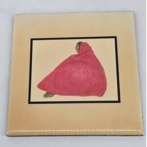 Vintage Navajo RC Gorman Tile A.R.T Co. New Mexico “Pink Shawl” Lady Native Art